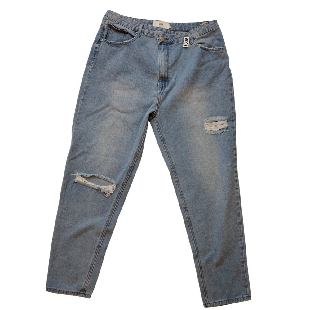 Refuge Denim Mom Jeans Juniors 13 Light Wash High Rise Distressed